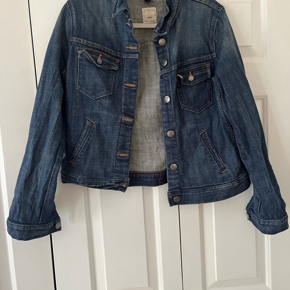 J Crew Blue Jean Jacket Medium Weight Cropped
